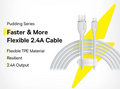 Baseus Pudding Series 2.4A Fast Charging Cable USB to Lightning For IPhone 14 /13