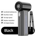 GOOJODOQ Mini Fan 4000mAh Turbo Mini Fan Rechargeable Handheld Portable Strong Wind Jet Hand+Case