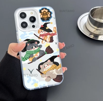 Funny Magic Cartoon Animal Pattern Clear Frosted Case