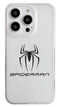 Fashion Creative Spider-Man Pattern Clear Frosted Case